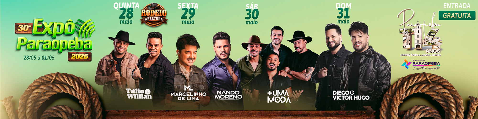 banner 114 anos e Expo paraopeba 2026